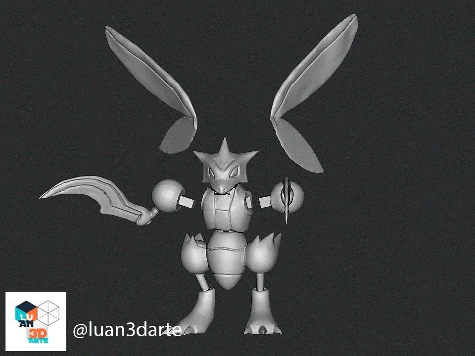 Scyther 3D Model pokemon 3D print model_4