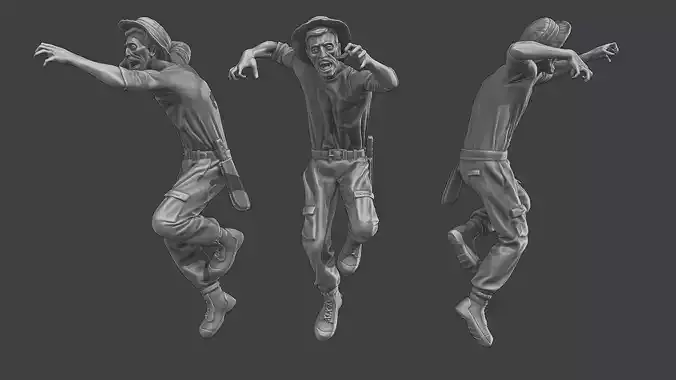 Casual Zombie CZ3 0011 3D print model