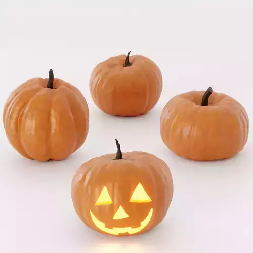 Pumpkin Pack Low-poly 3D model