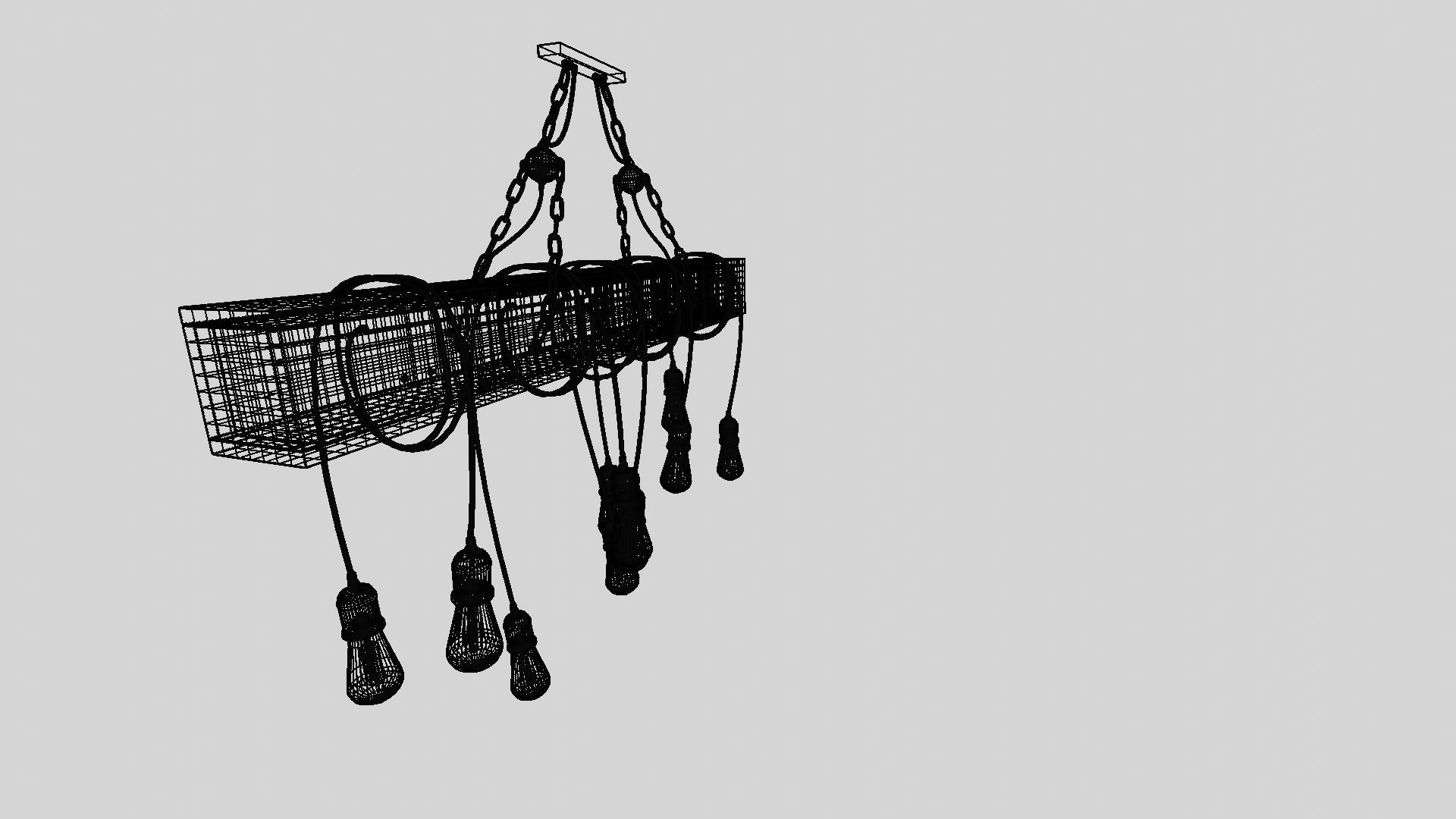 Wooden Chandelier 3D model_34