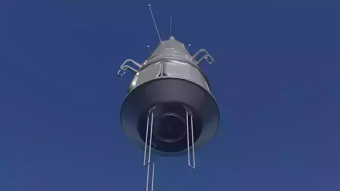 Sputnik 3 spacecraft flying in sky