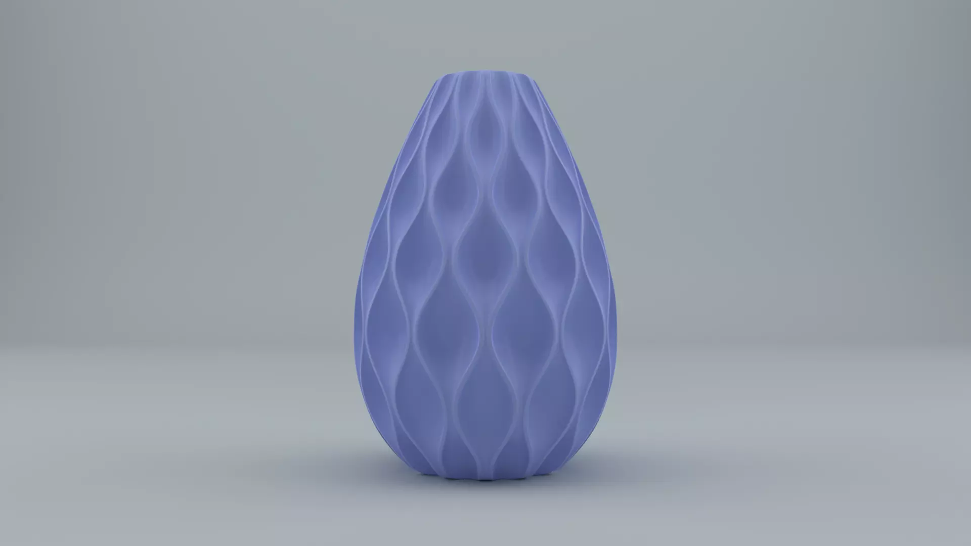 Vase with wave pattern 3D print model_0