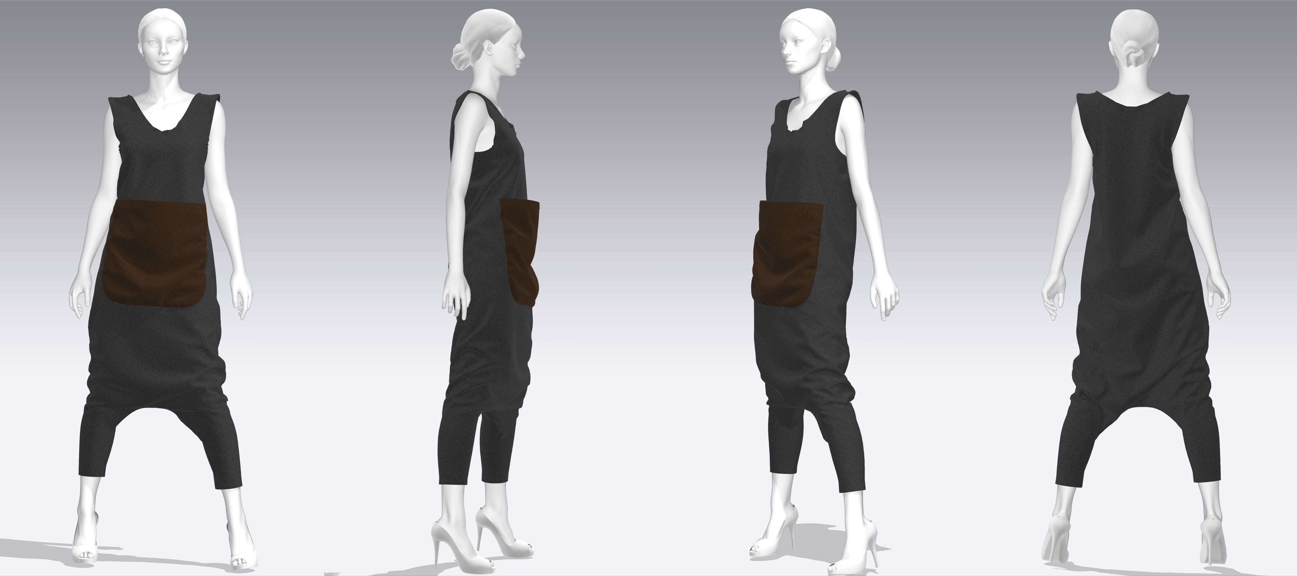 Dress Outfits MD CLO 3D zprj project files 3D model_11