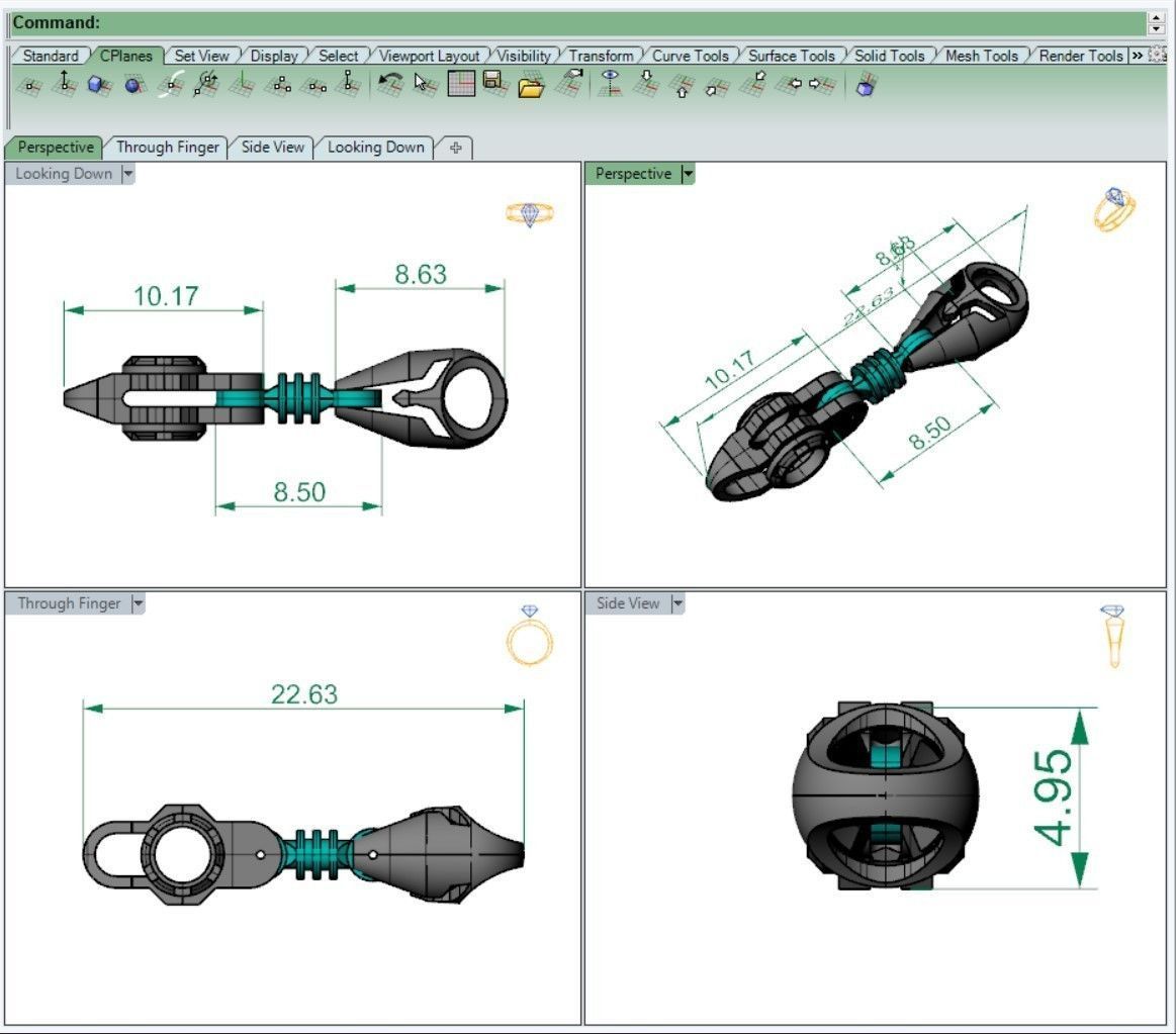 Eslabon para cadena chain link ESL0722008 3D print model_2