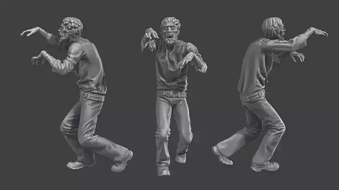 Casual Zombie CZ3 0016 3D print model