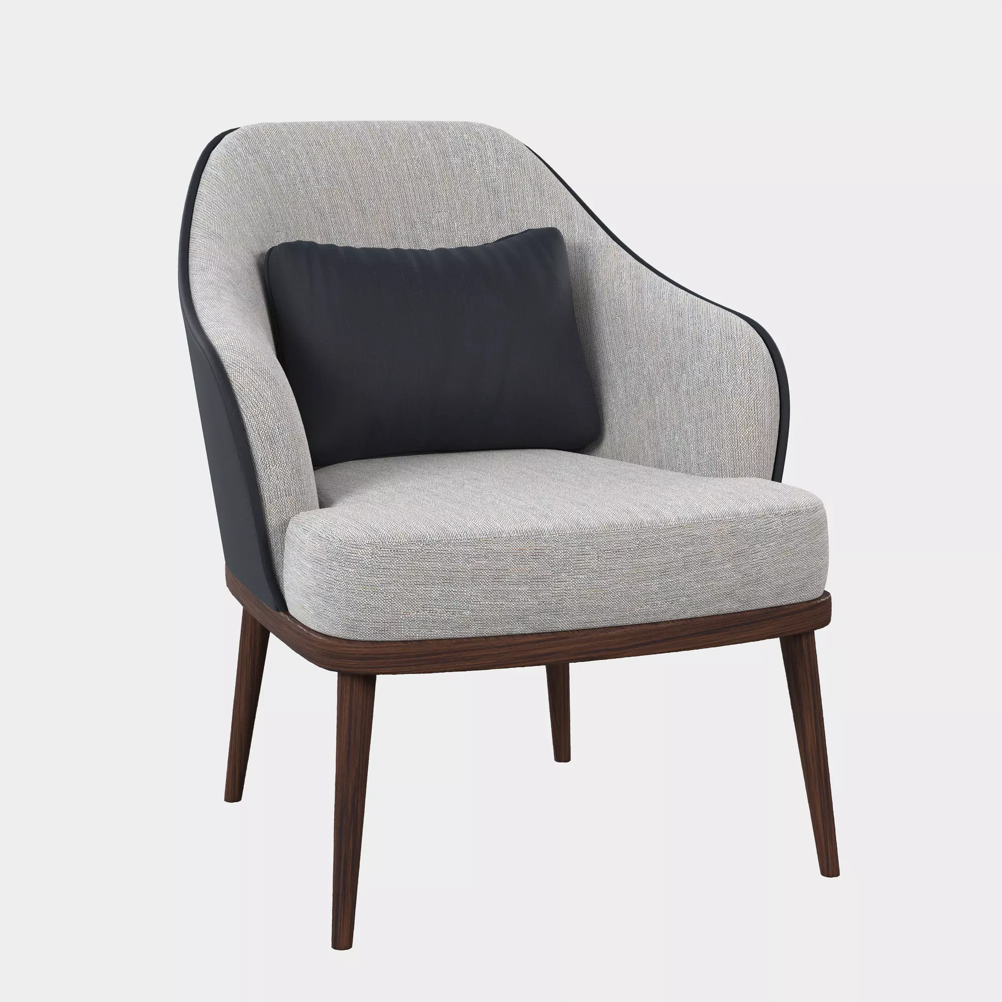 Lounge chair Low-poly 3D model_0