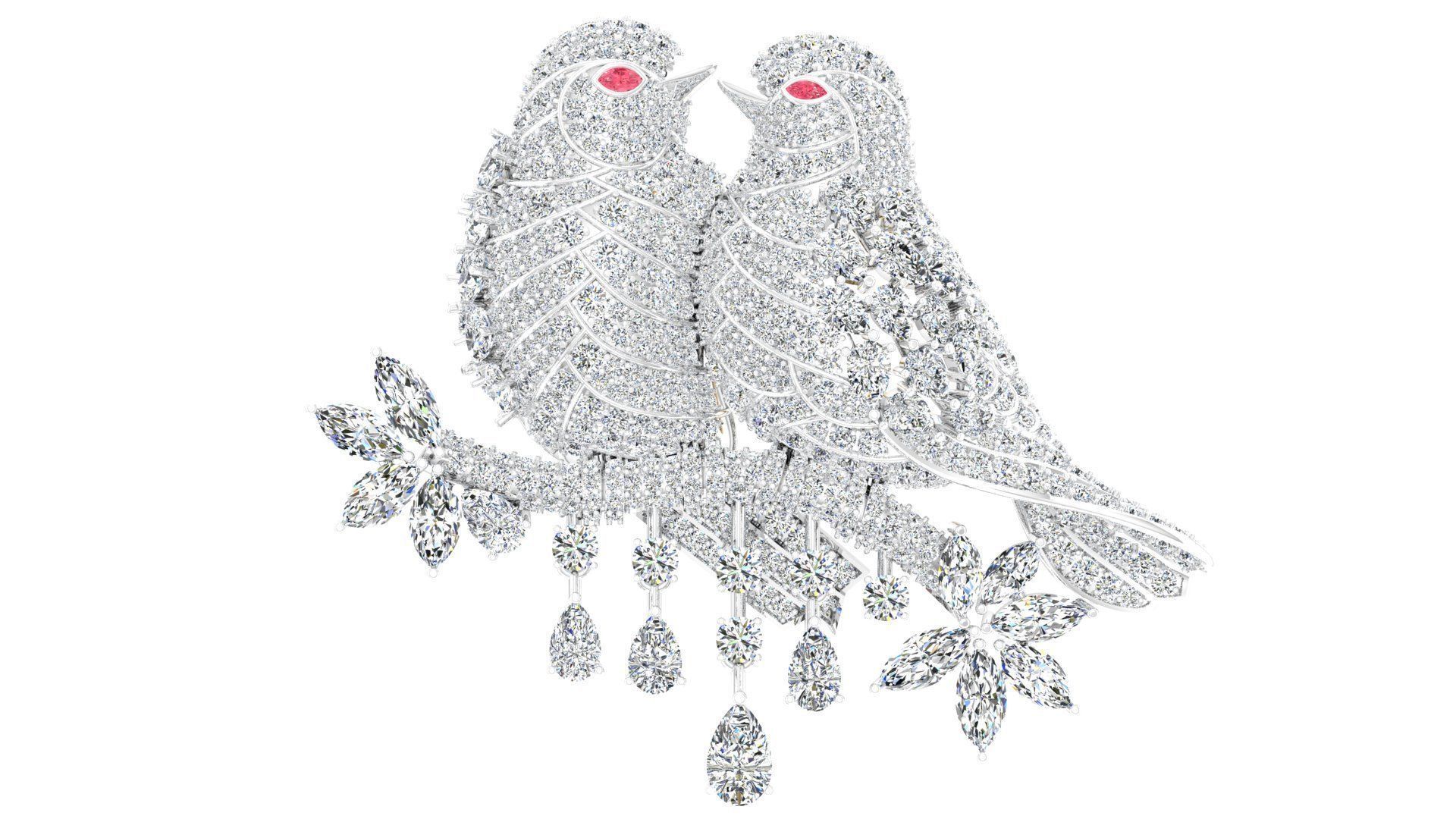 pendant Bird 3D print model_6