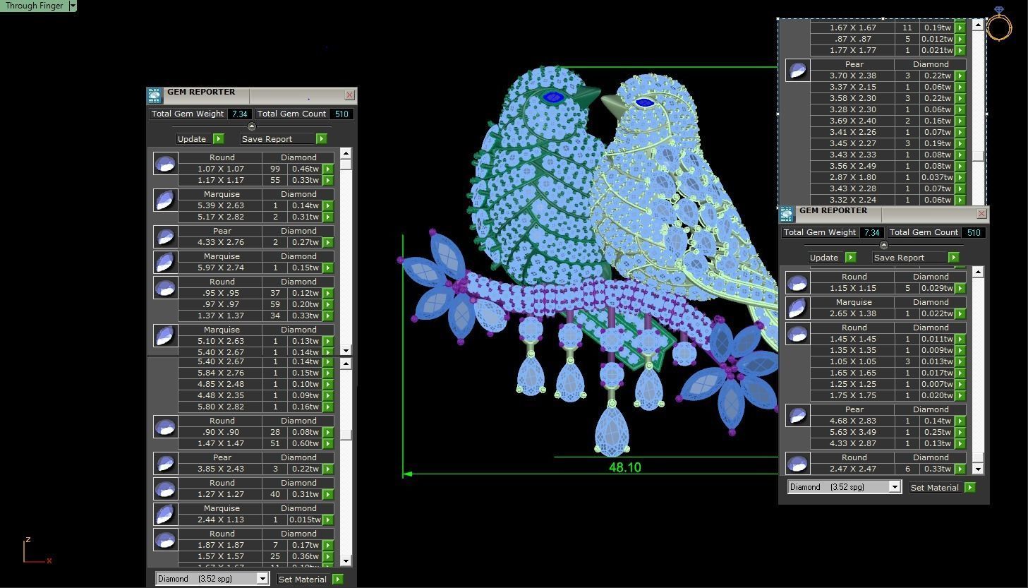 pendant Bird 3D print model_1