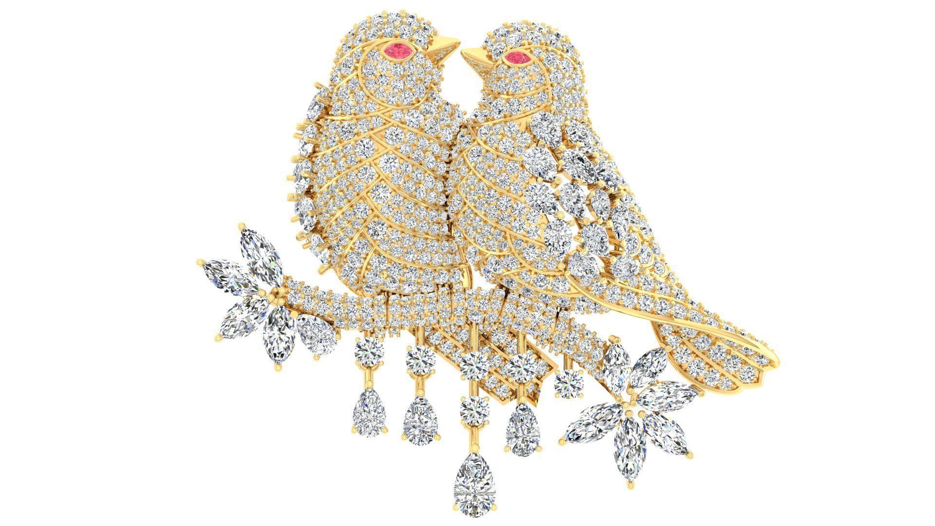 pendant Bird 3D print model_5