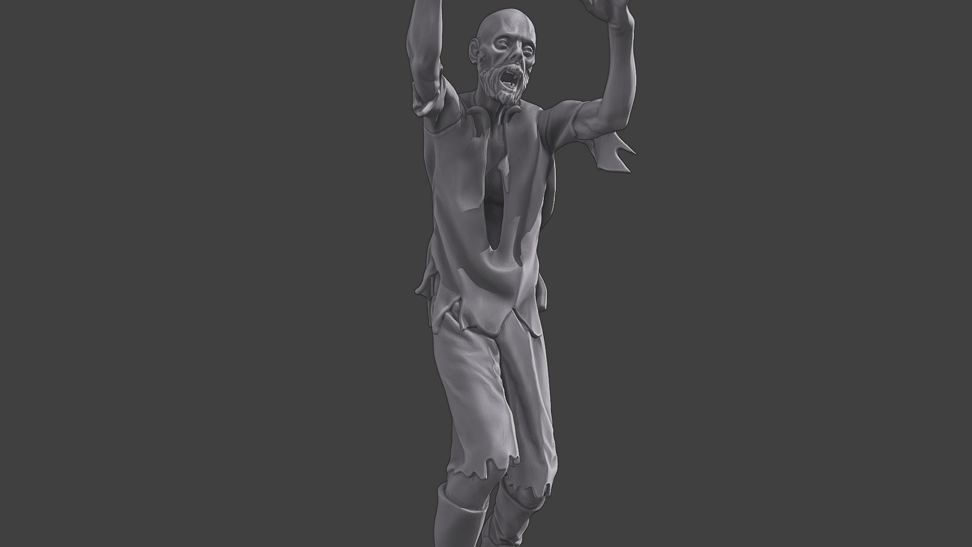 Casual Zombie CZ3 0017 3D print model_28