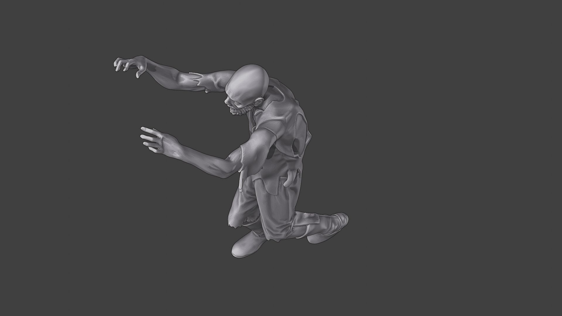 Casual Zombie CZ3 0017 3D print model_15