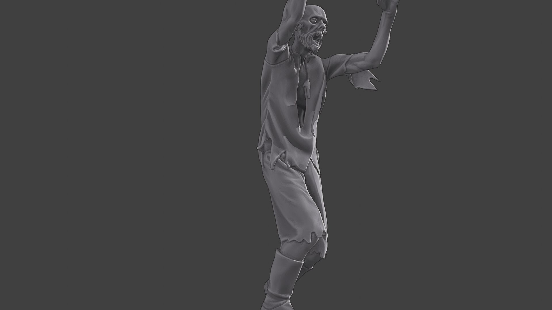 Casual Zombie CZ3 0017 3D print model_13