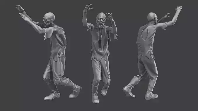Casual Zombie CZ3 0017 3D print model