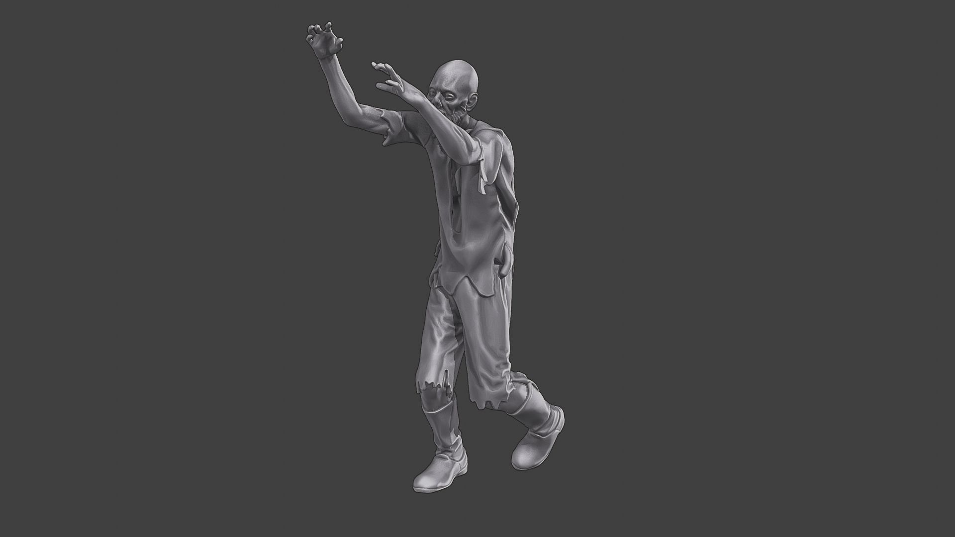 Casual Zombie CZ3 0017 3D print model_2