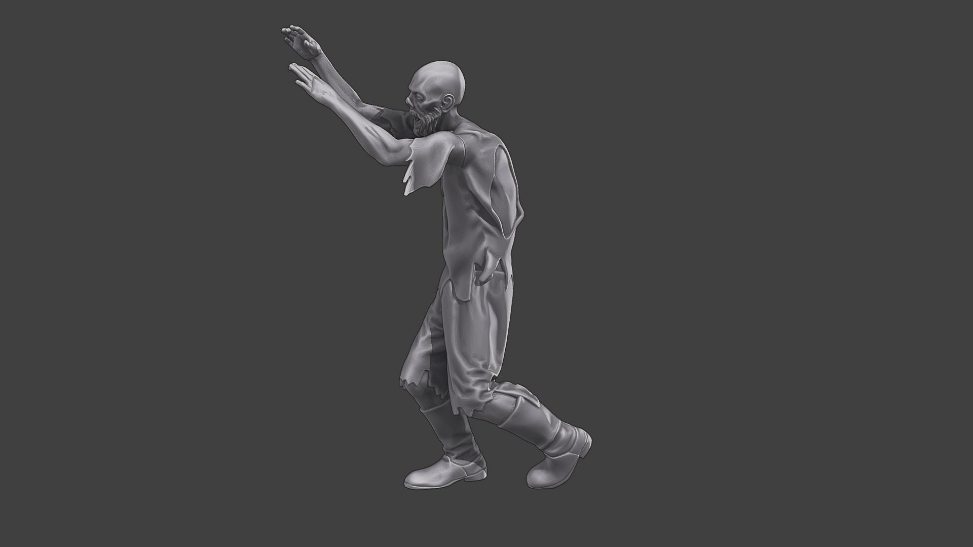 Casual Zombie CZ3 0017 3D print model_3