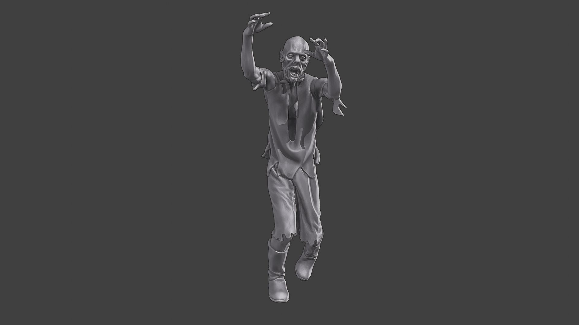Casual Zombie CZ3 0017 3D print model_11