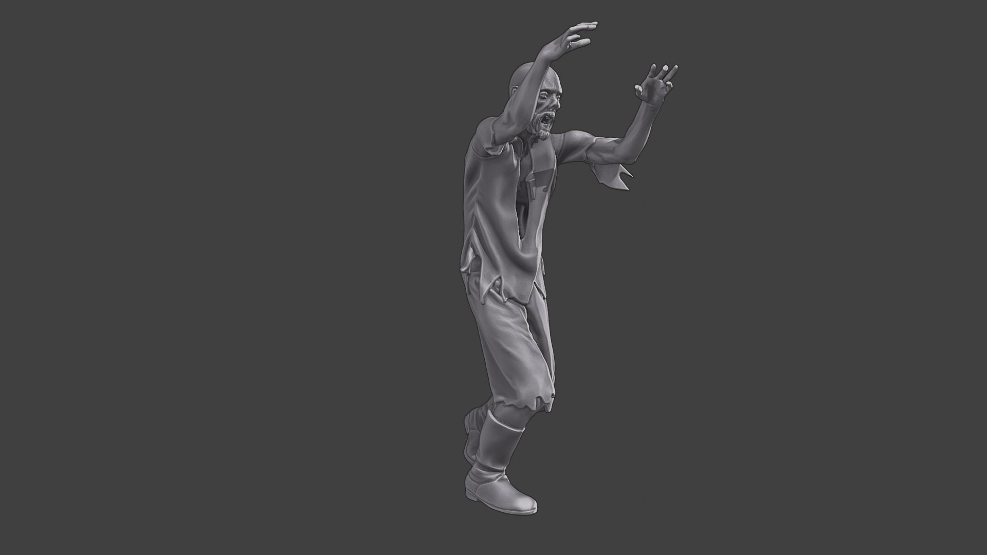 Casual Zombie CZ3 0017 3D print model_10