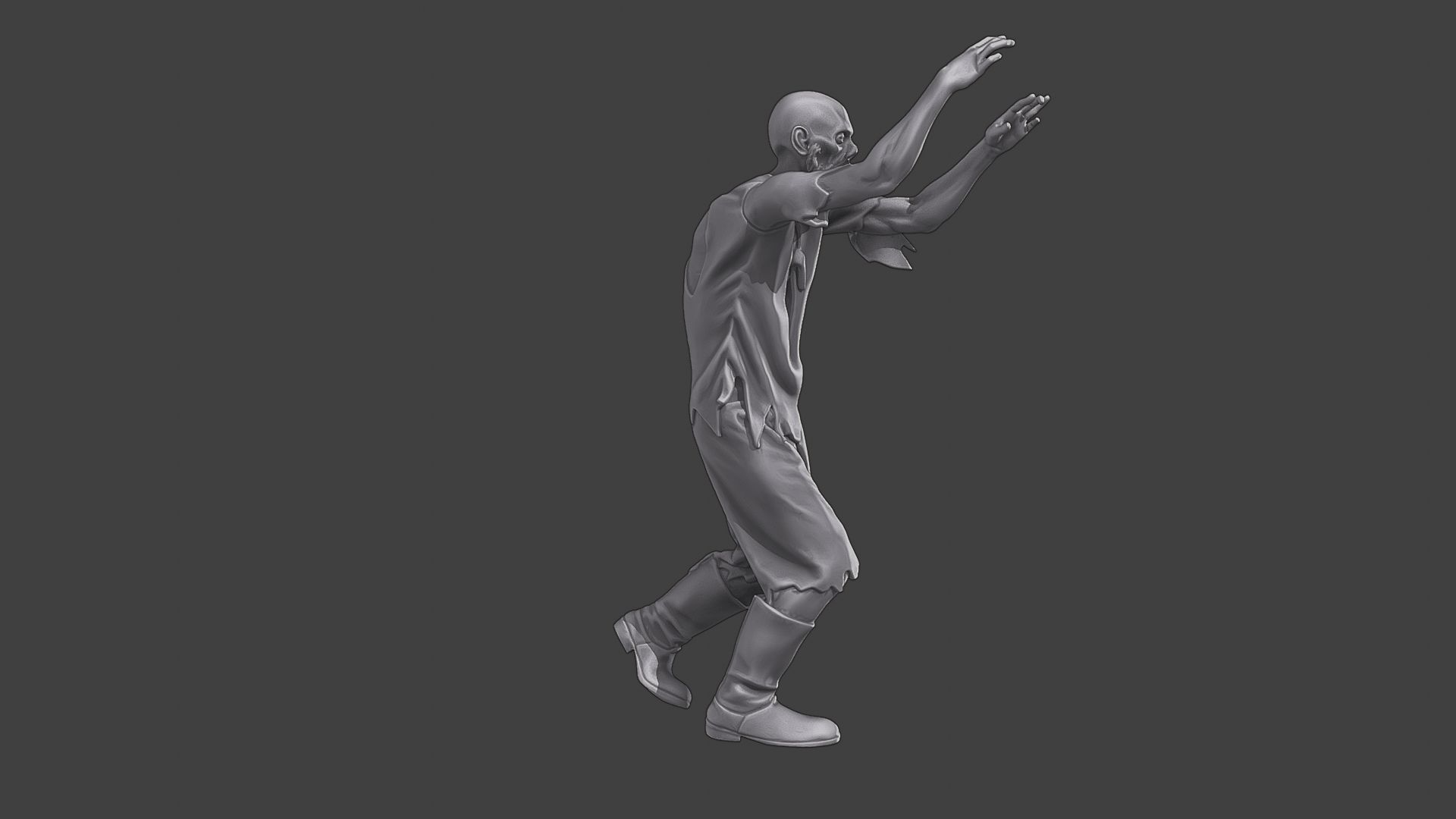 Casual Zombie CZ3 0017 3D print model_9