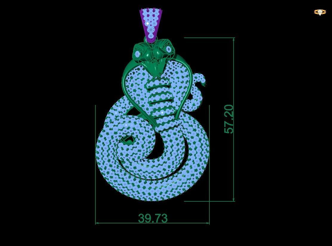 pendant Snake 3D print model_1