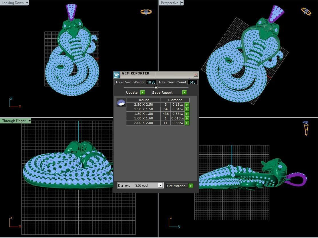 pendant Snake 3D print model_2