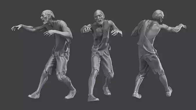 Casual Zombie CZ3 0018 3D print model