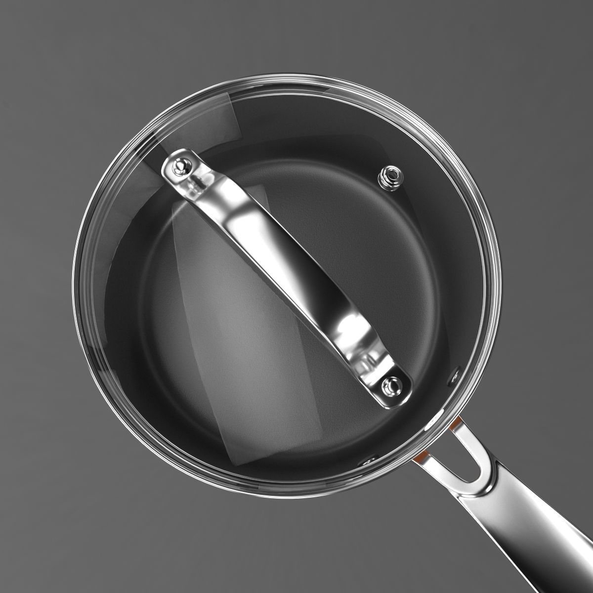 Cookware set of pots and pans Low-poly 3D model_3