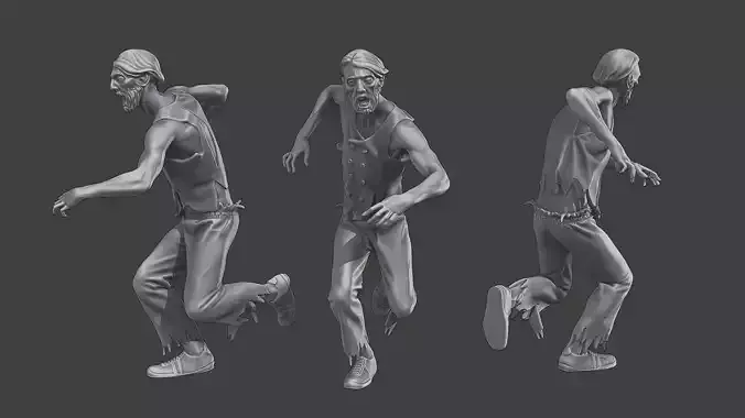 Casual Zombie CZ3 0019 3D print model