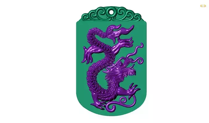 pendant Dragon 3D print model
