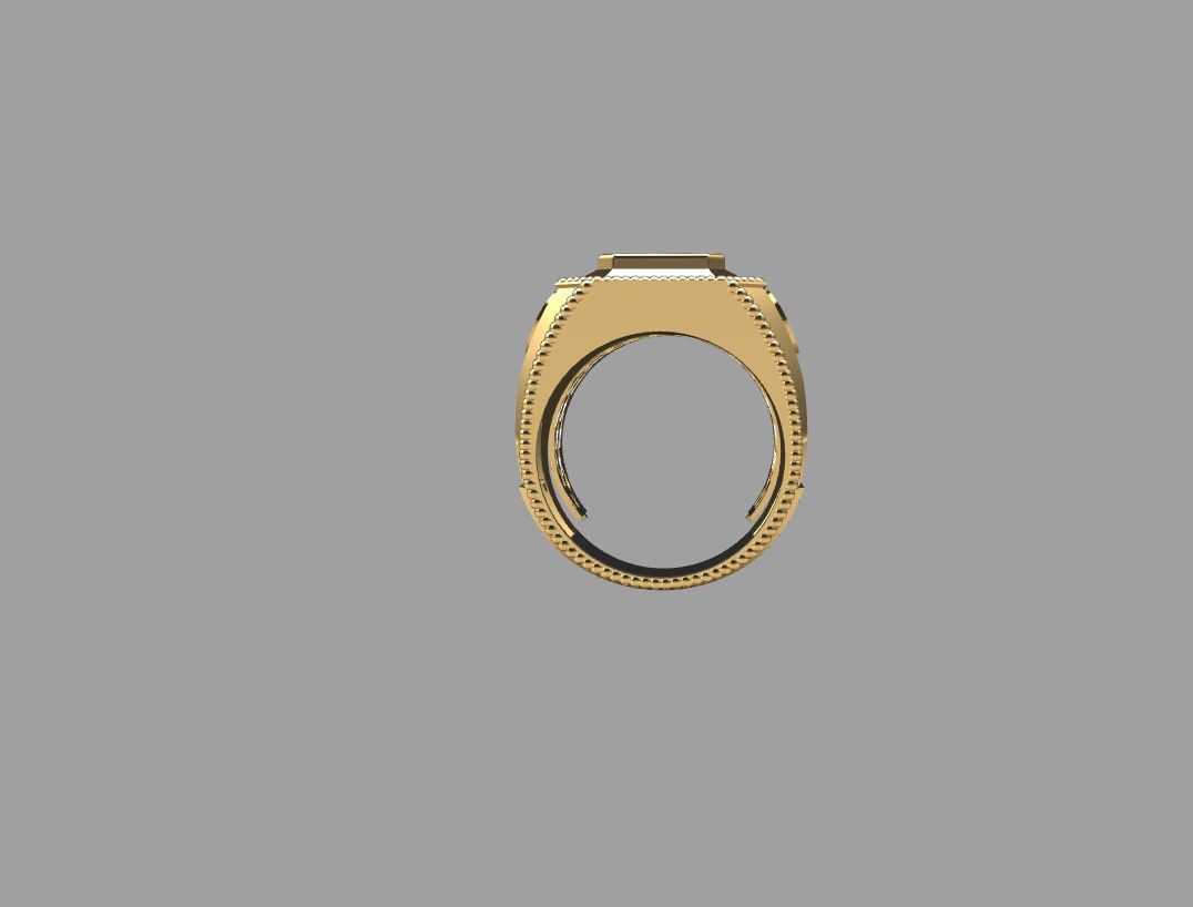 Ring with emerald stone 3D print model_26