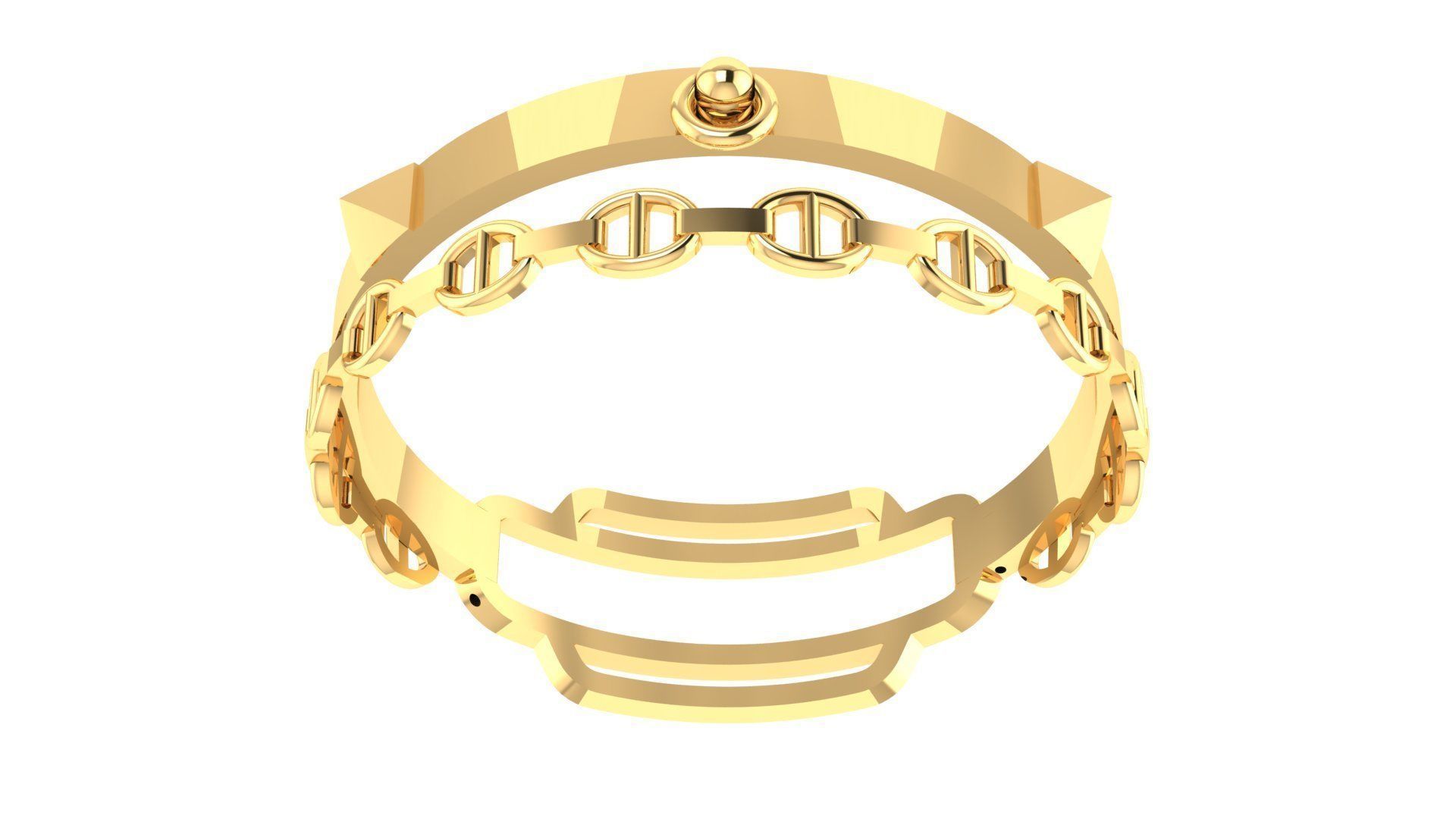 Bracelet Hermes 3D print model_3