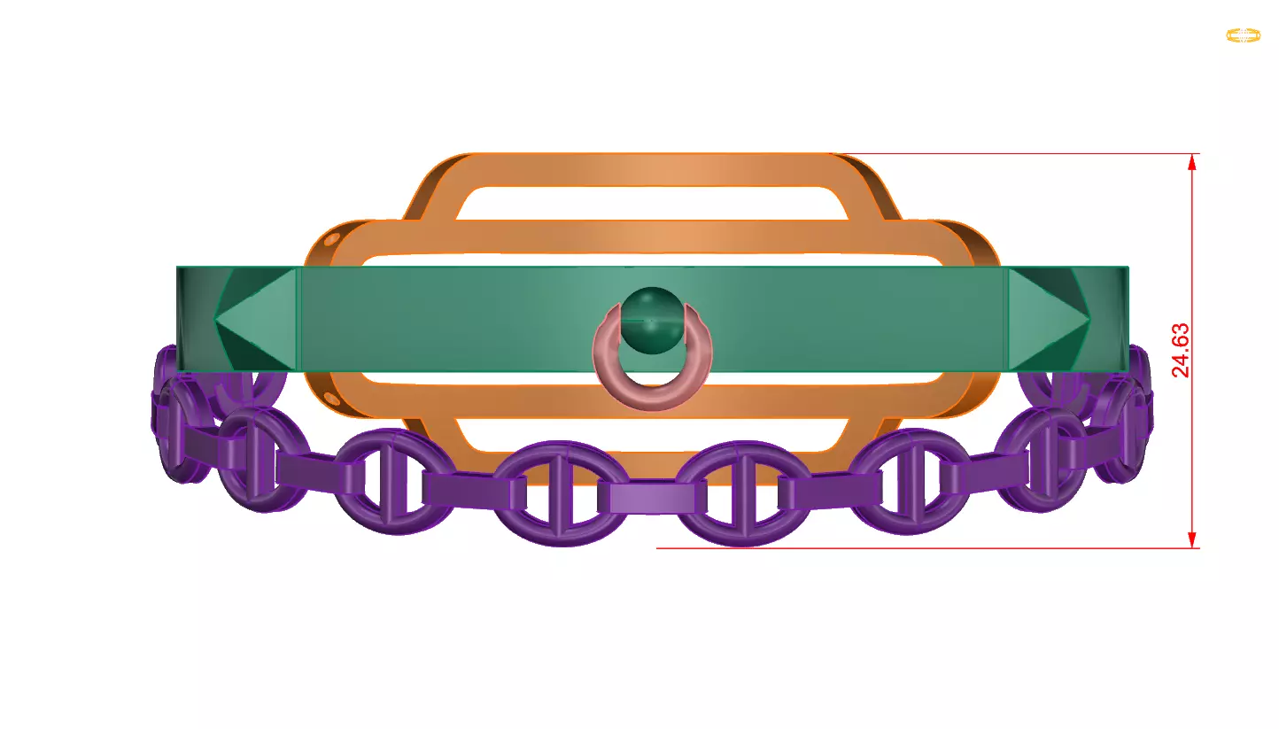 Bracelet Hermes 3D print model_0