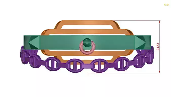 Bracelet Hermes 3D print model