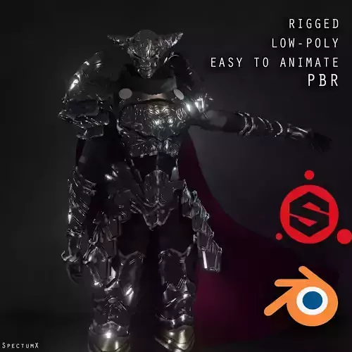 Knight The Fallen Knight Character - Low-poly 3D Model Low-poly 3D model