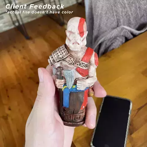 God of War Kratos Wooden Totem - 3D Print Model