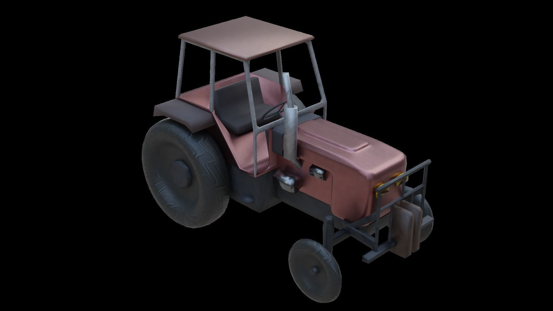 Tractor Low-poly 3D model_22