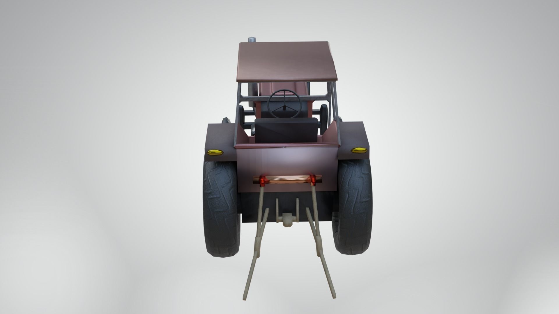 Tractor Low-poly 3D model_20