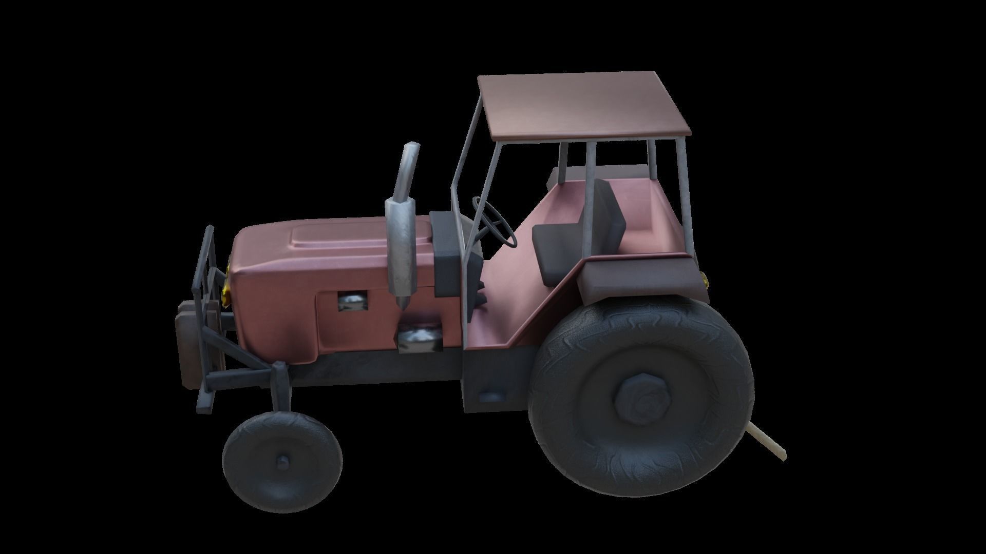 Tractor Low-poly 3D model_6