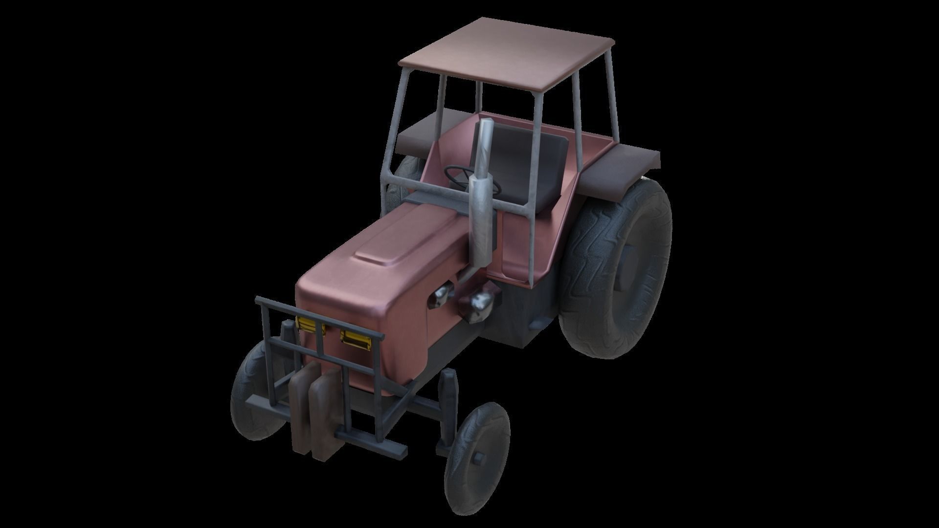 Tractor Low-poly 3D model_16