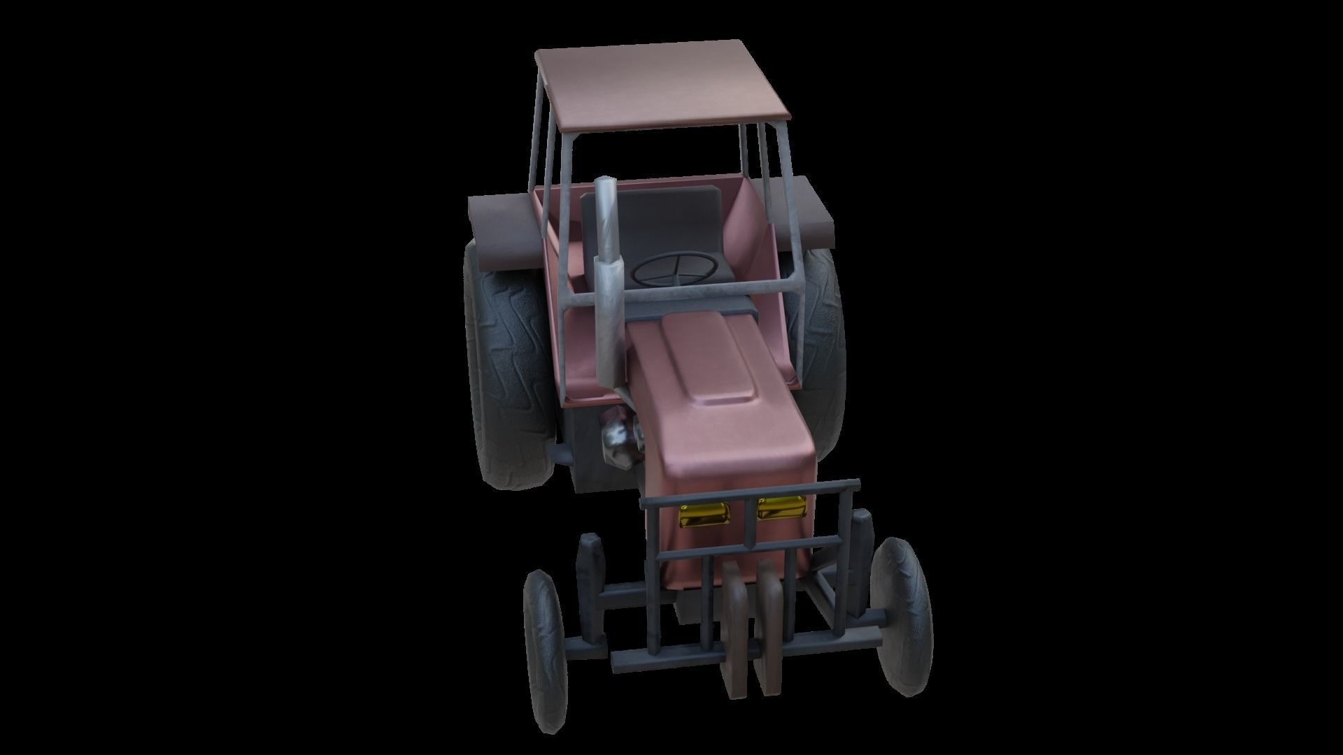 Tractor Low-poly 3D model_37