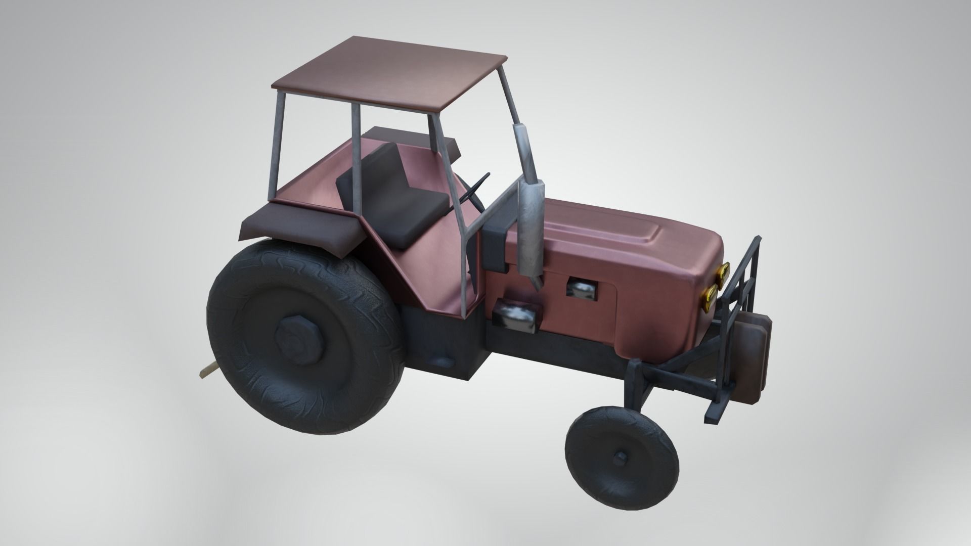 Tractor Low-poly 3D model_23