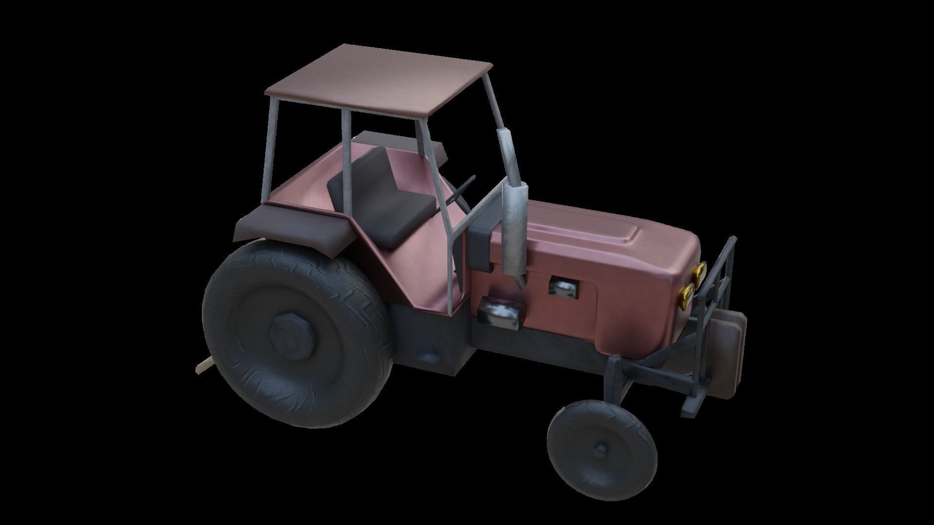 Tractor Low-poly 3D model_24