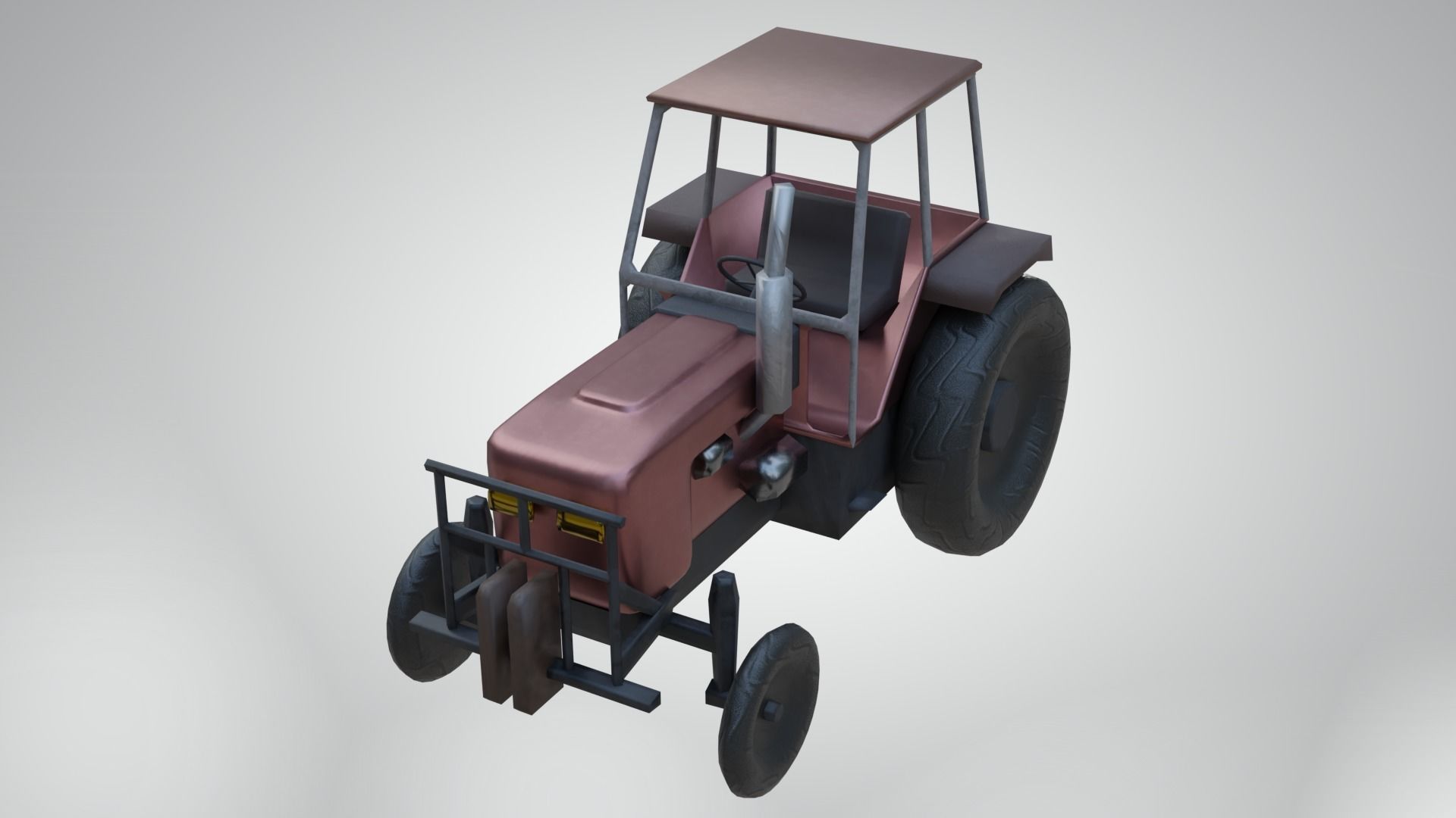 Tractor Low-poly 3D model_15