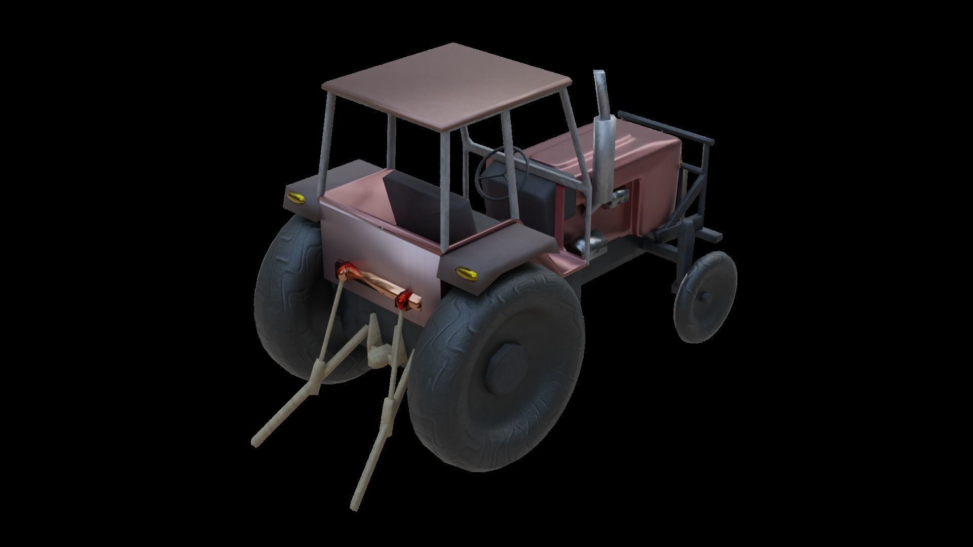 Tractor Low-poly 3D model_32