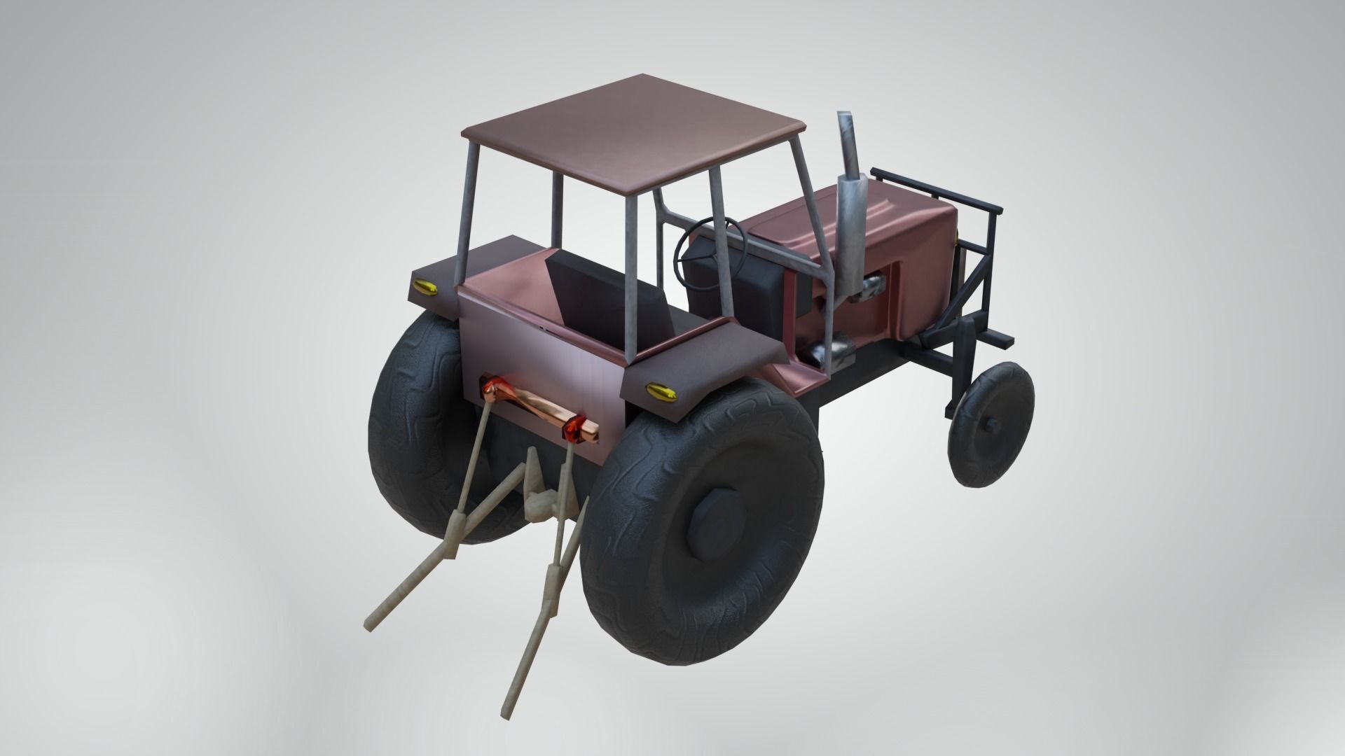 Tractor Low-poly 3D model_31