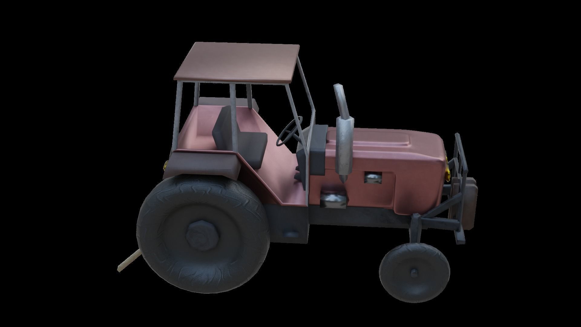 Tractor Low-poly 3D model_26