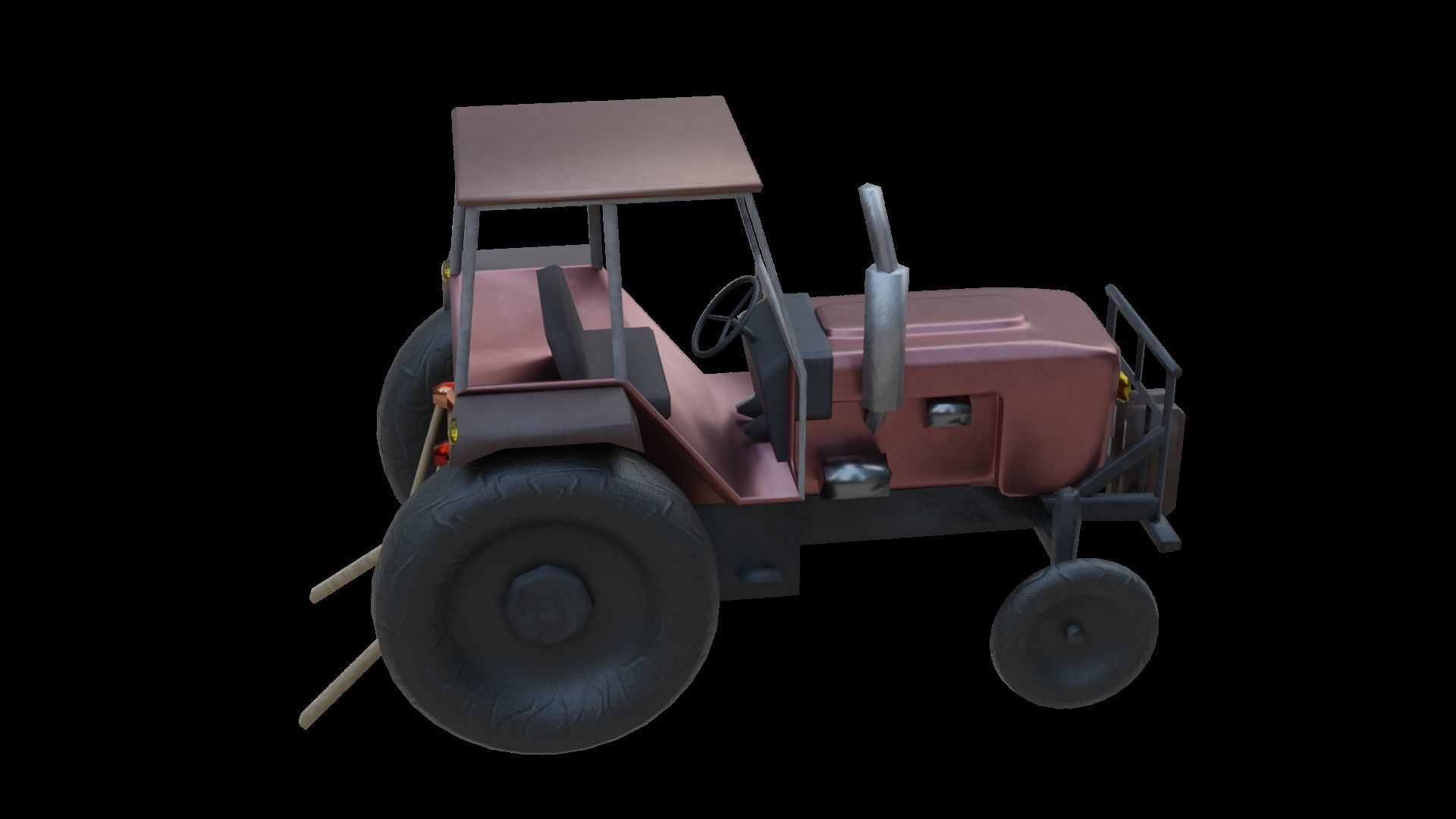 Tractor Low-poly 3D model_28