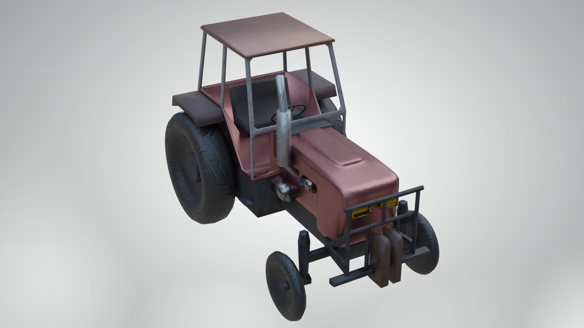 Tractor Low-poly 3D model_34