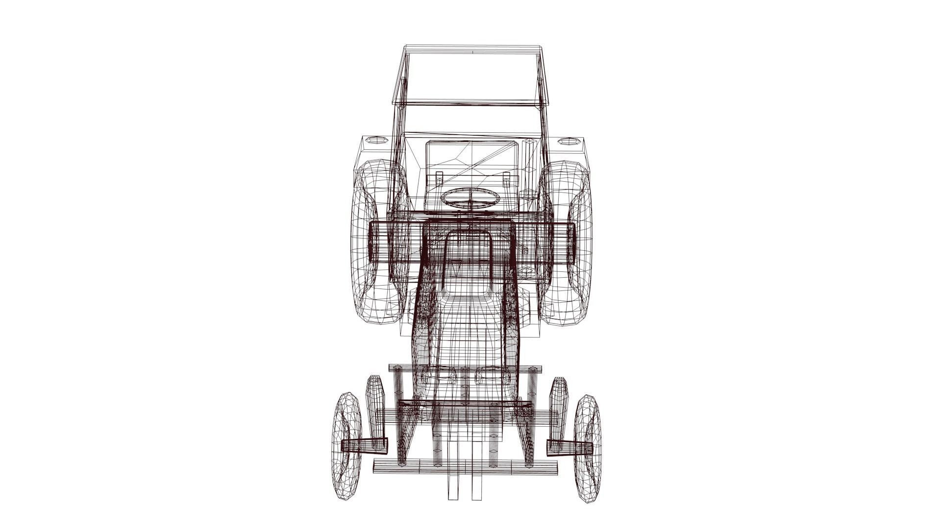 Tractor Low-poly 3D model_58