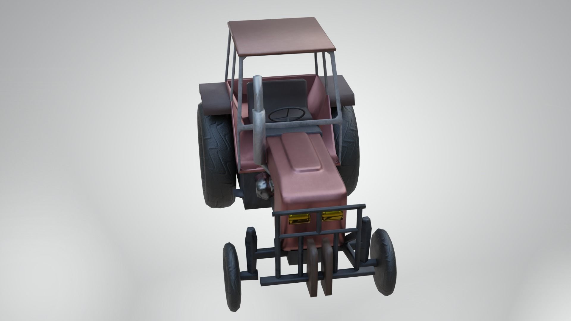 Tractor Low-poly 3D model_36