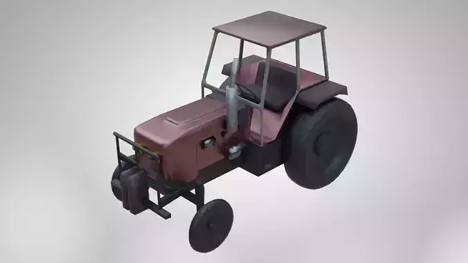 Tractor Low-poly 3D model